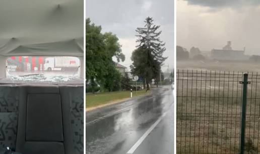 VIDEO Nevrijeme i tuča sijali kaos diljem Hrvatske. Potrgana stabla, rabijeni prozori i auti