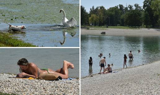FOTO Zagrepčani se rashladili na Jarunu. Stiže toplinski val